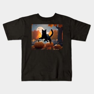 Black Kitty Kids T-Shirt